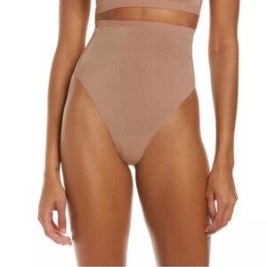 New Skims sheer power mesh high waist thong shaper M in all neutral colors! NWT
